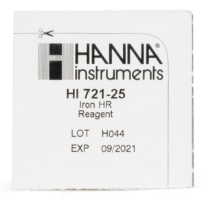HI721-25 реагенти на залізо, 0-5 мг / л, 25 тестів